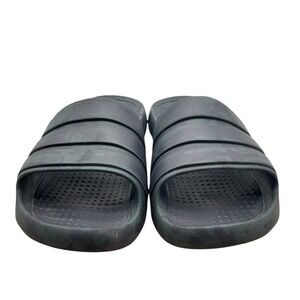 Adidas Adilette Cloudfoam Camo Slide Sandals Dark Green Black Womens Mens Casual